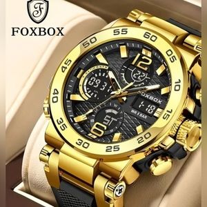 Beautiful Mens LIGE-FOXBOX Electronic, Sensory ,Dual Display, Glow-In-Dark Watch